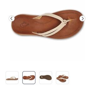 Olukai Women's Tan and Cream Kapehe Luana Sandals